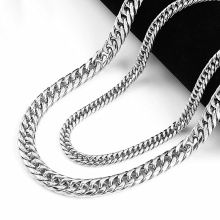 Мужская двойная тканая круглая шлифовальная цепочка из нержавеющей стали, ожерелье в стиле панк, ювелирное изделие, мужское ожерелье с FoxTail, цепочка